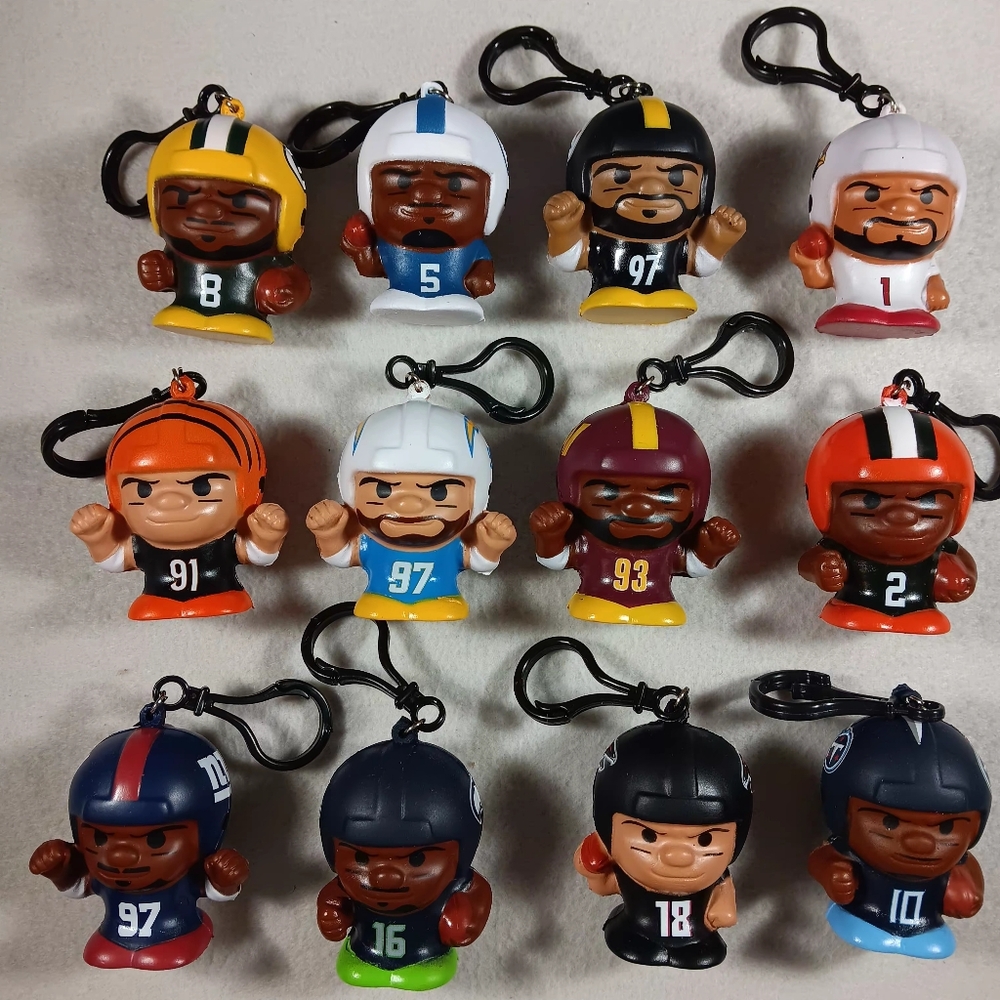 NFL Squeezymate Series 7 2025 Keychain LA NY CINCI Set Of 12